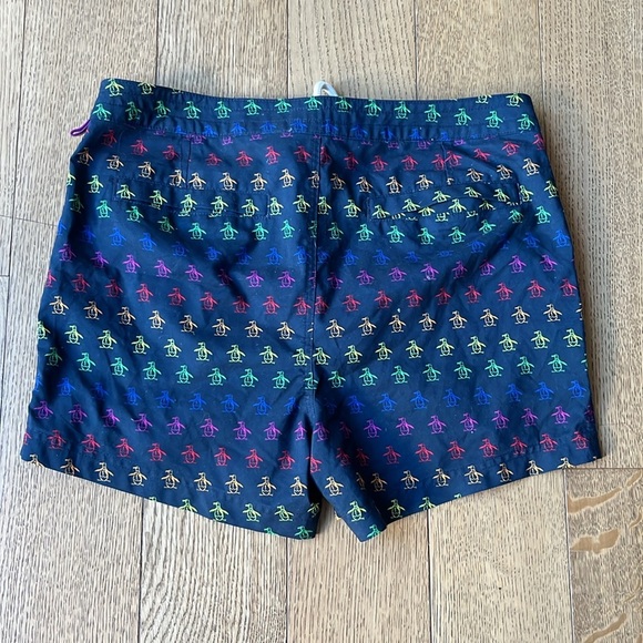 Original Penguin Pride Rainbow Pete Print Swim Short Size 32 - Picture 5 of 10
